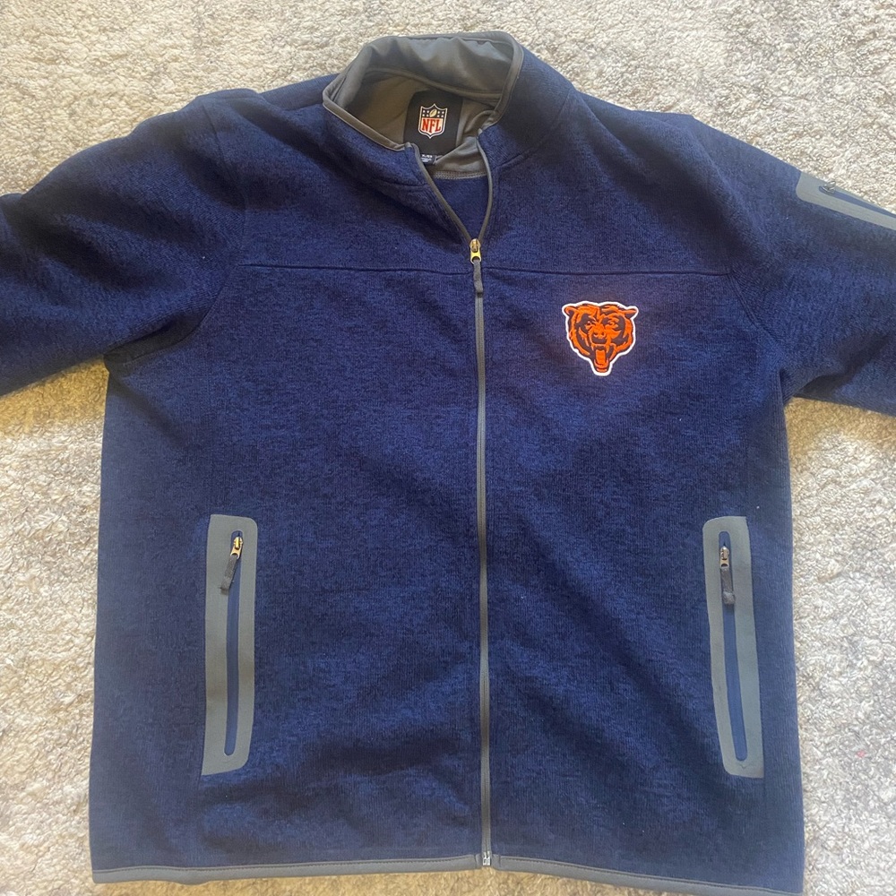 Chicago Bears NFL 1/4 Zip Pullover Sweatshirt Long Sleeve size XL